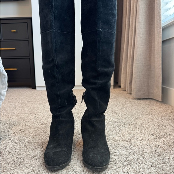bp Shoes - BP From Nordstrom Black Suede Over The Knew Boots